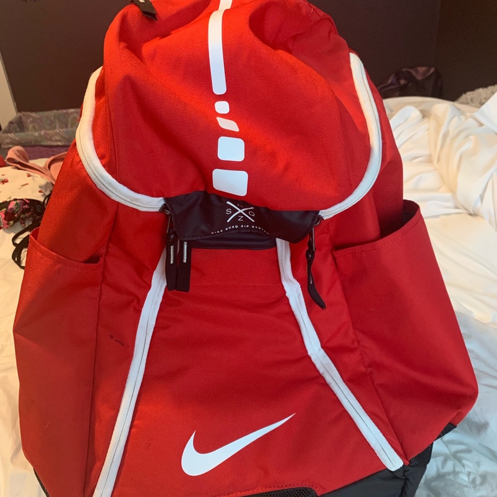 Red Nike Quad Zip Backpack